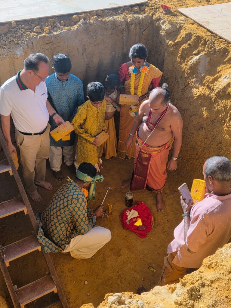 Blessing the earth before building a home